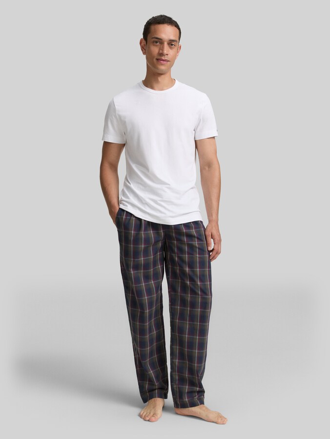 Pyjama-Hose mit Karomuster von Men, blue-dark-check