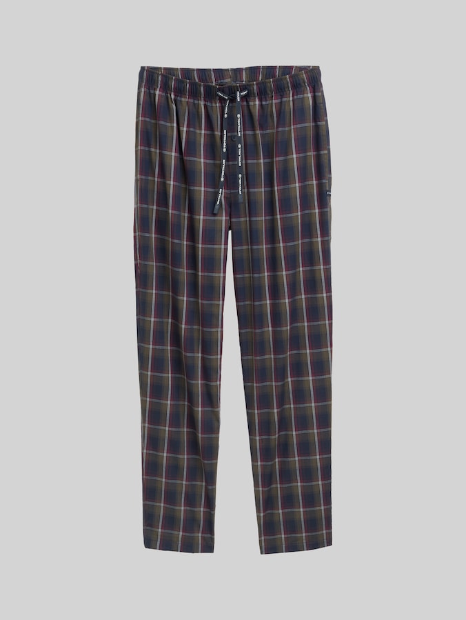 Pyjamabroek met ruitpatroon door Men, blue-dark-check