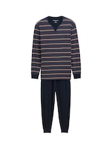 Ausgewählt, Pyjama-Set mit Streifenmuster von Tom Tailor, blau