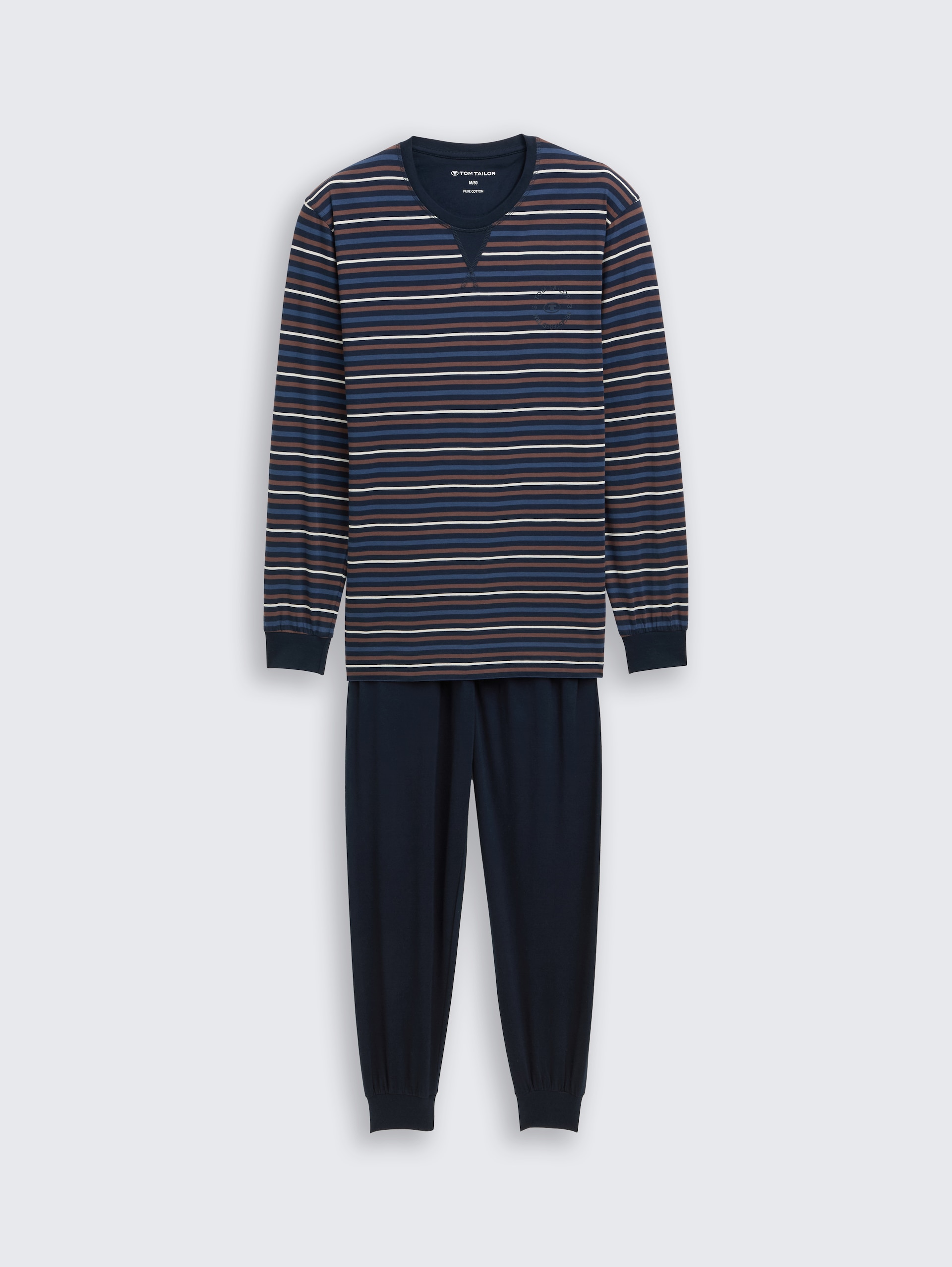 Pyjamaset met gestreept patroon - brown-dark-ringlet - Product vooraanzicht
