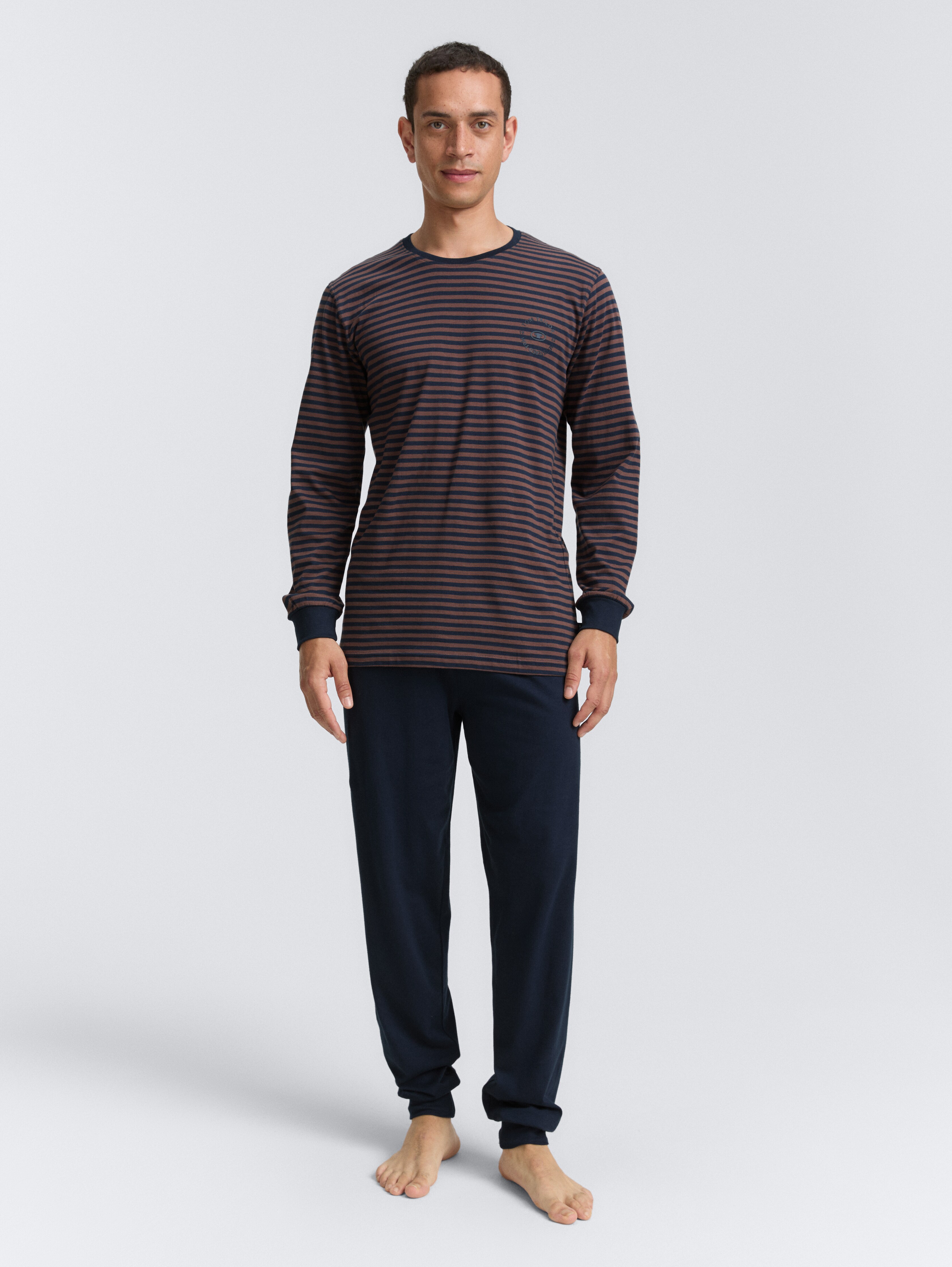 Pyjama-Set mit Streifenmuster von Men, brown-dark-ringlet