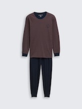 Pyjamaset met streepjesmotief - brown-dark-ringlet - Product vooraanzicht