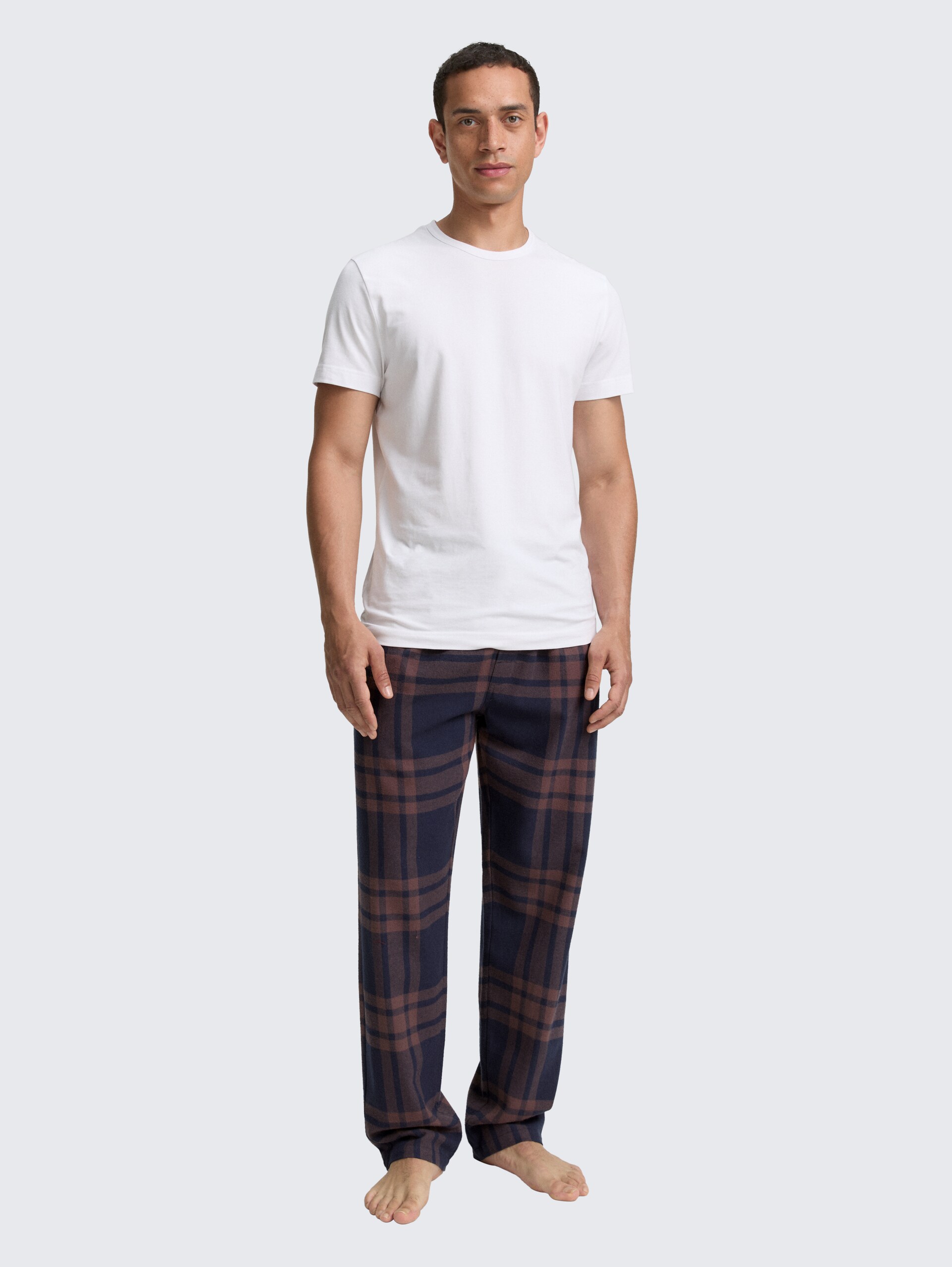 Pyjama-Hose mit Karomuster - braun-dunkel-Karo