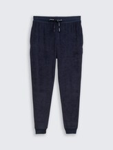 Pyjama-Hose mit Struktur - blue-dark-solid - Vorder-Produkt-Ansicht