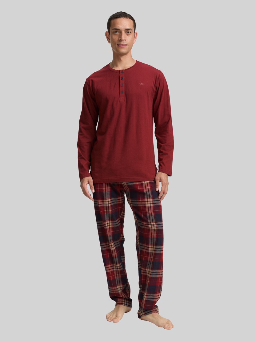 Pyjama-Set mit Karomuster von Men, red-medium-check