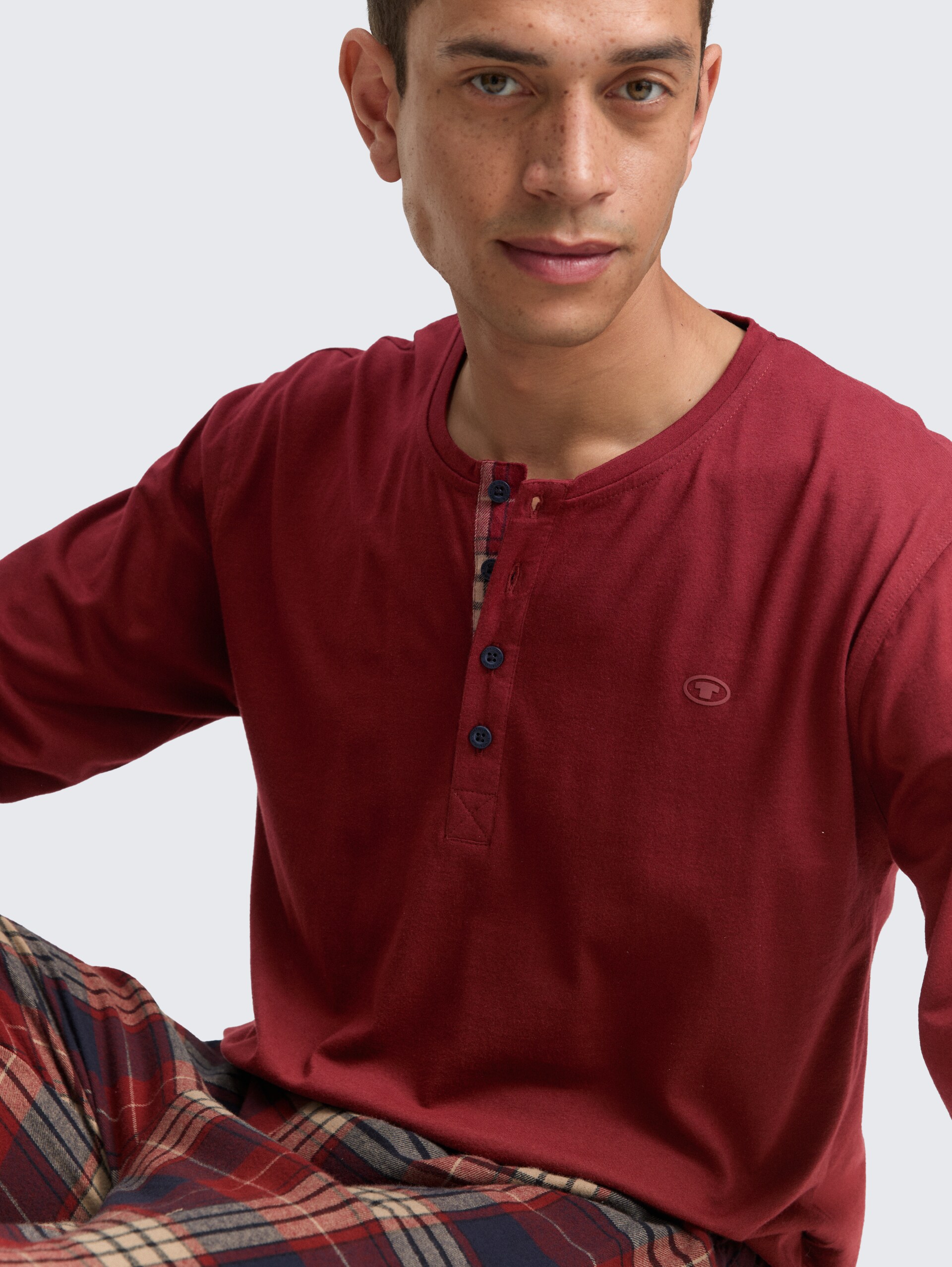Pyjama-Set mit Karomuster - red-medium-check