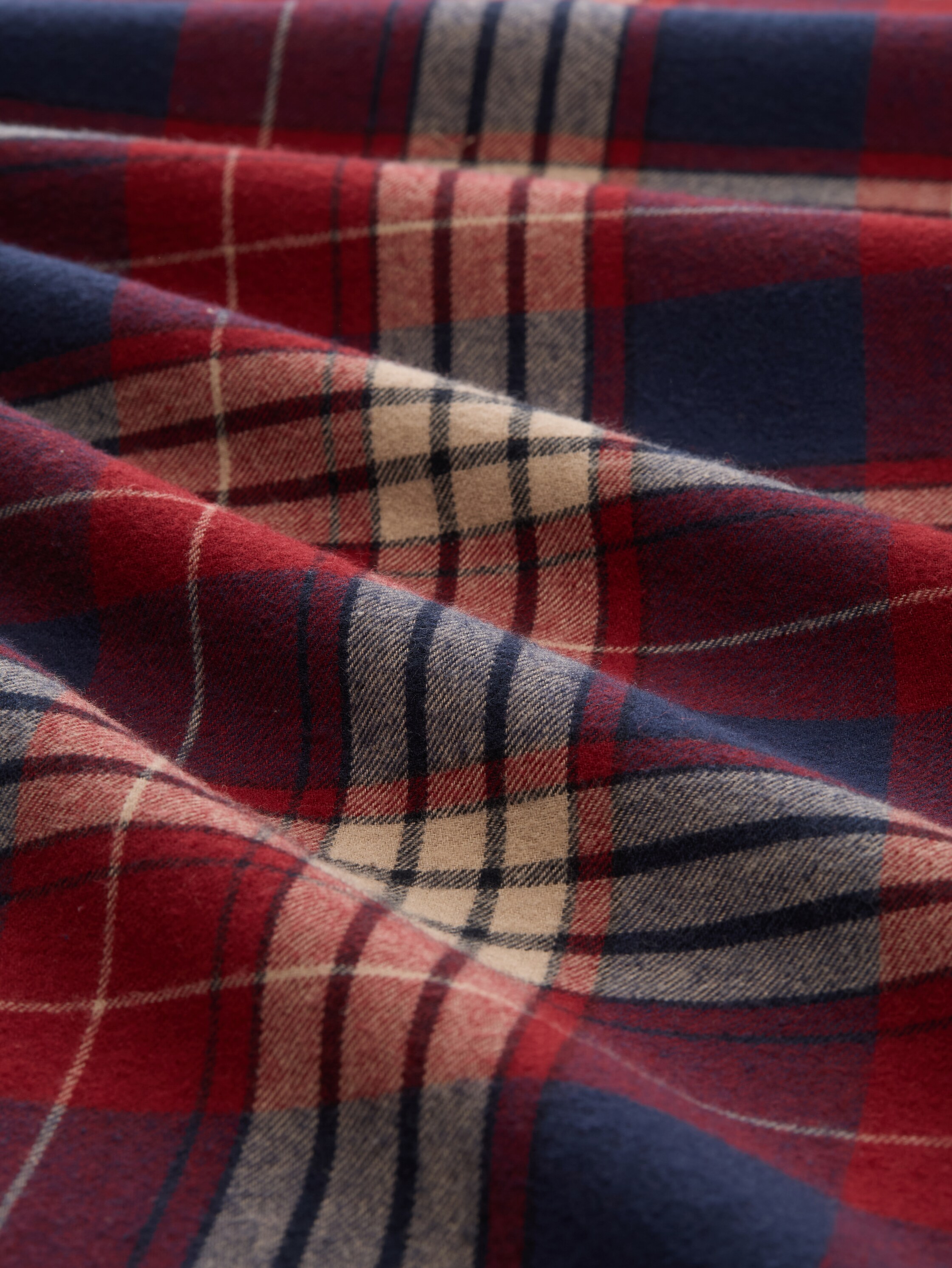 Pyjama set with checked pattern - red-medium-check - Material view