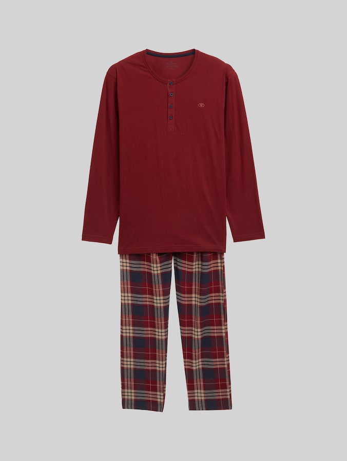 Pyjama-Set mit Karomuster von Men, red-medium-check