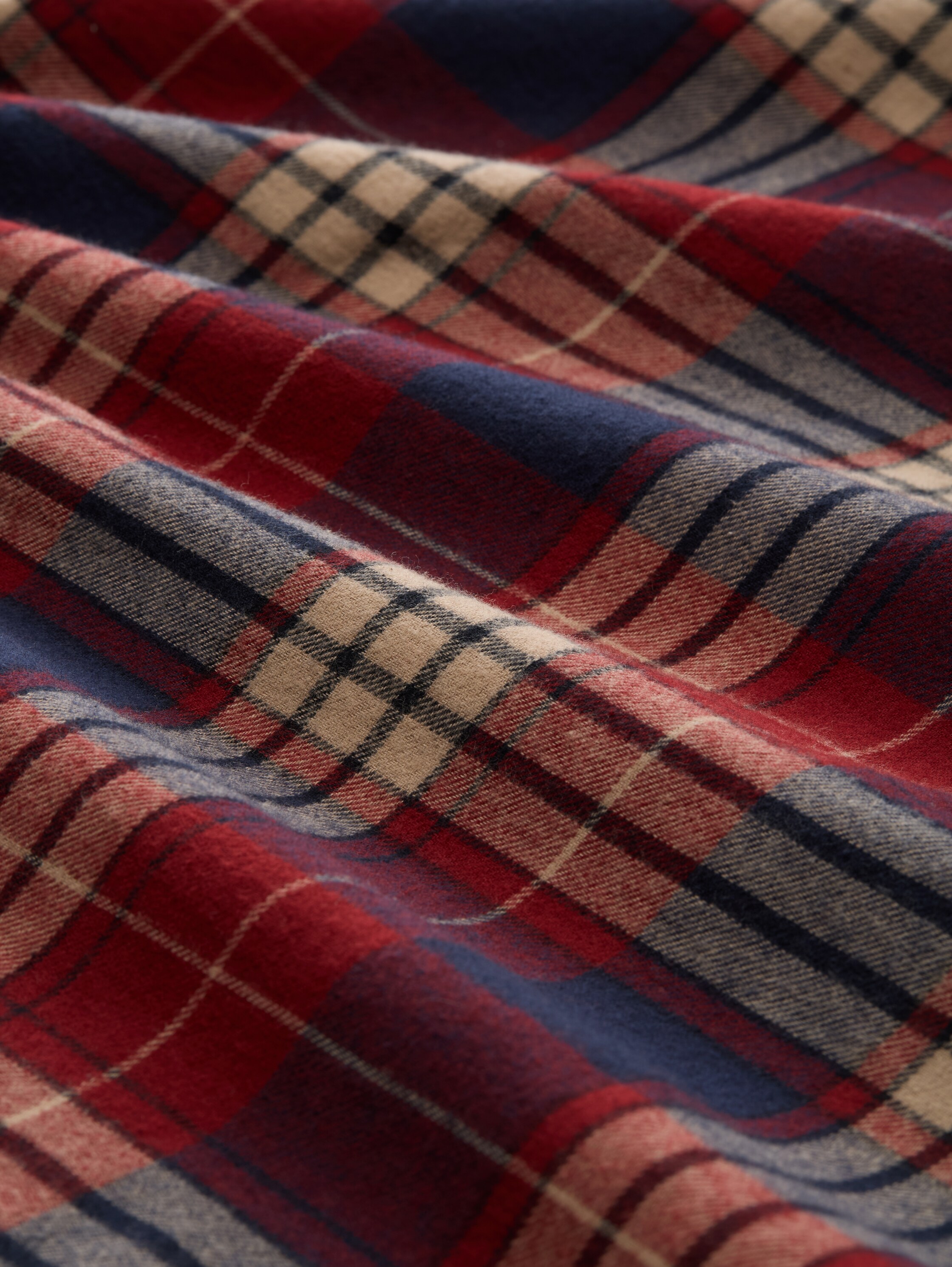 Pyjama set with checked pattern - red-medium-check - Material view