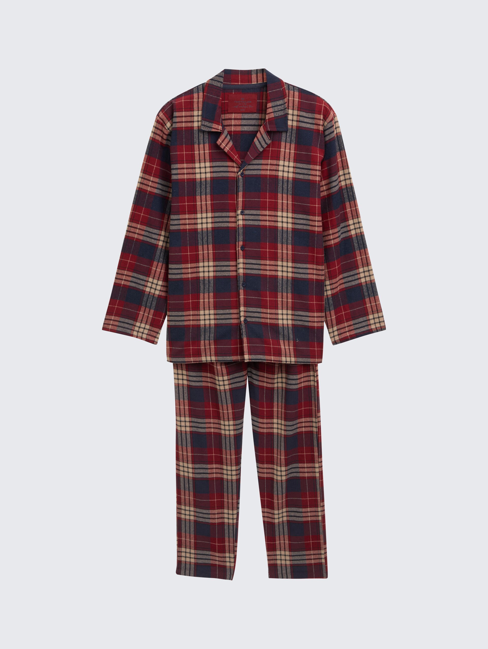 Pyjama-Set mit Karomuster - red-medium-check - Vorder-Produkt-Ansicht