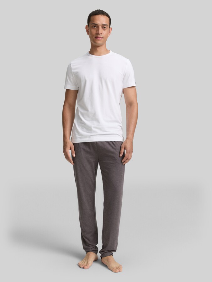 Pantalon de pyjama avec aspect mélangé par Men, grey-dark-melange