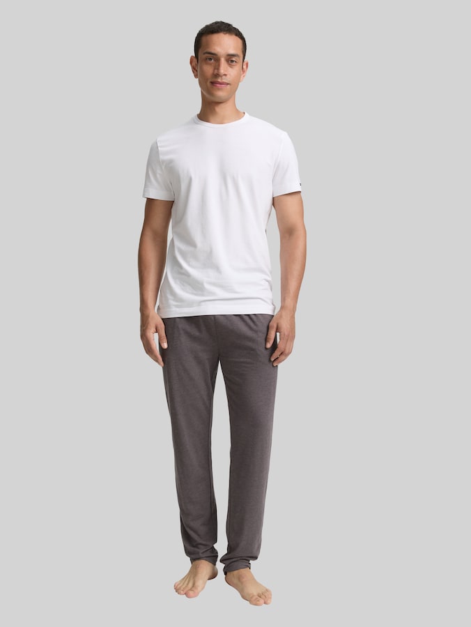 Pyjama-Hose in Melange-Optik von Men, grey-dark-melange