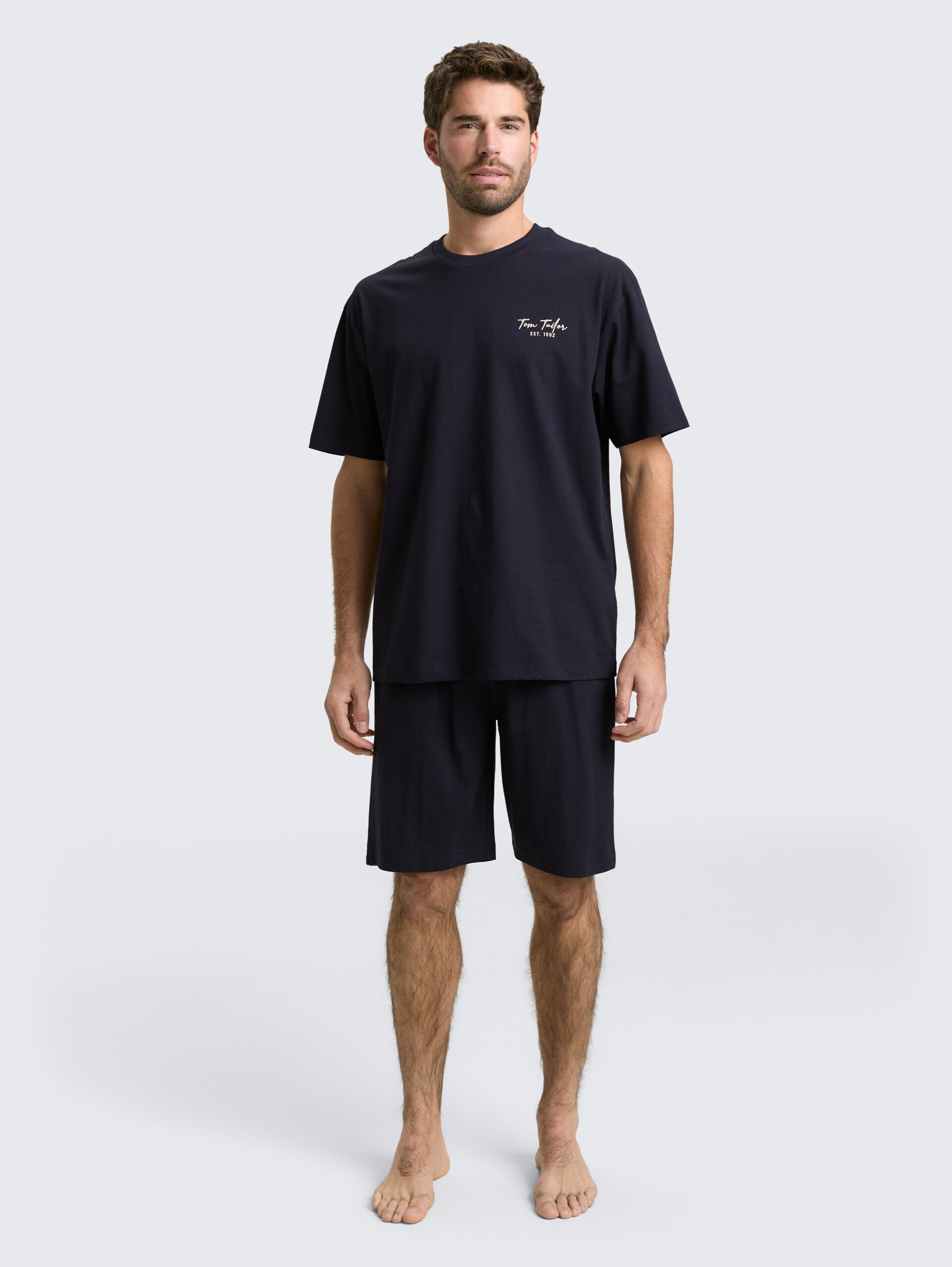 Pyjamaset - blue-dark-solid - Model vooraanzicht