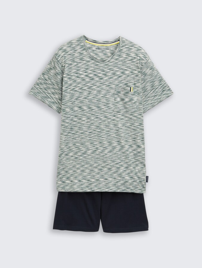 Pyjama-Set mit Muster von Men, green-medium-multi