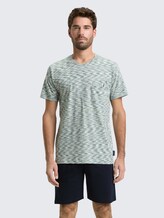 Pyjama set met motief - green-medium-multi - Nek model vooraanzicht