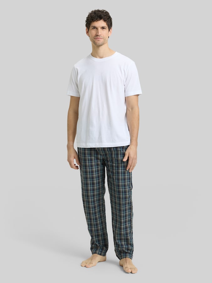 Pyjama-Hose aus Baumwolle von Men, blue-medium-check