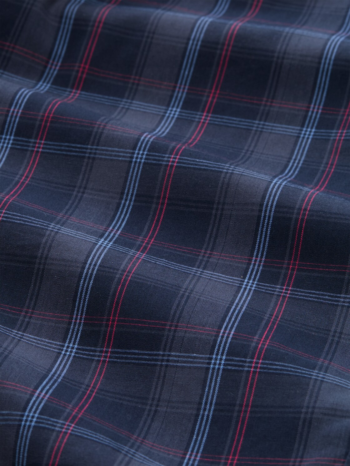 Boxer shorts with checked pattern - blue-dark-check - Material view