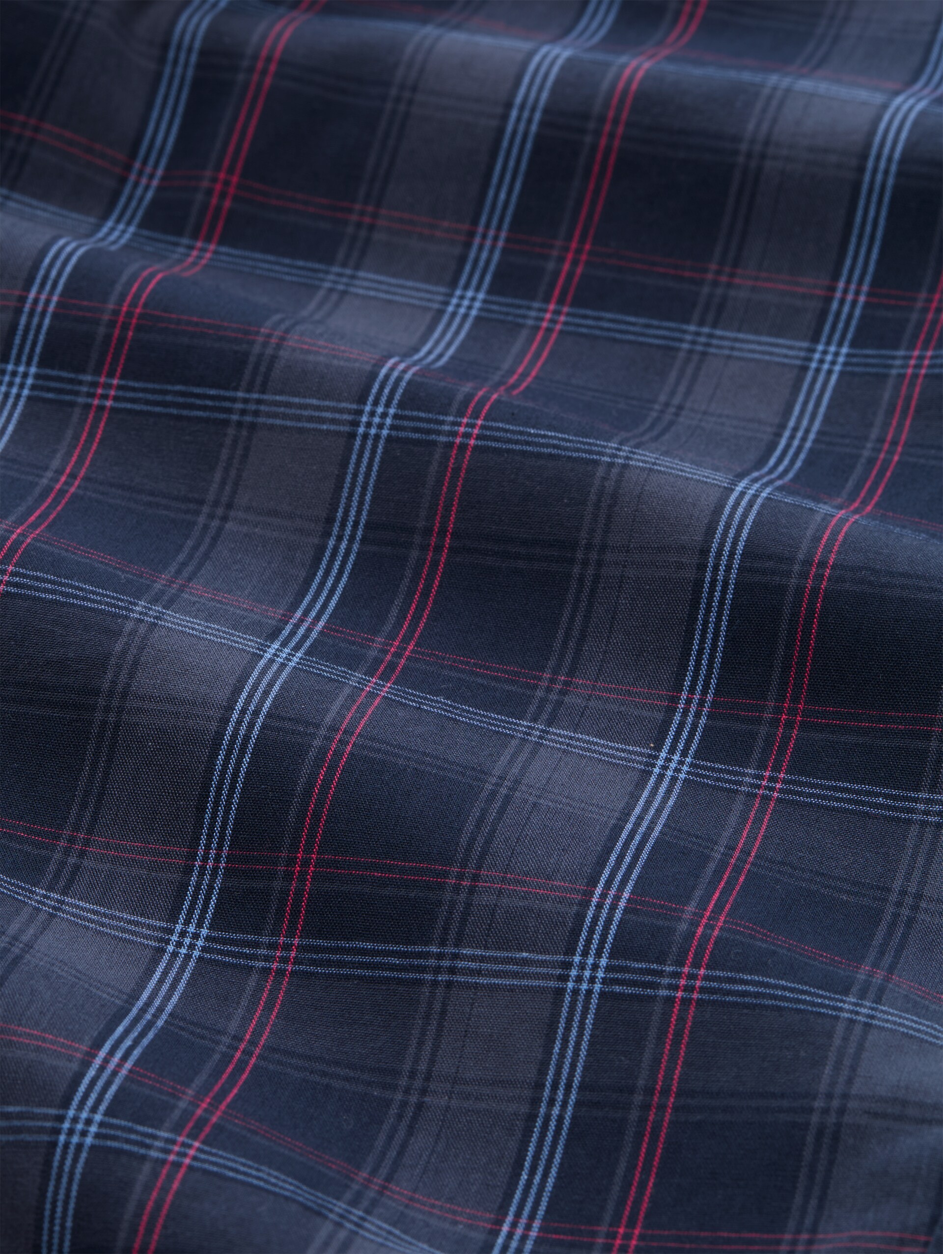Boxer shorts with checked pattern - blue-dark-check - Material view