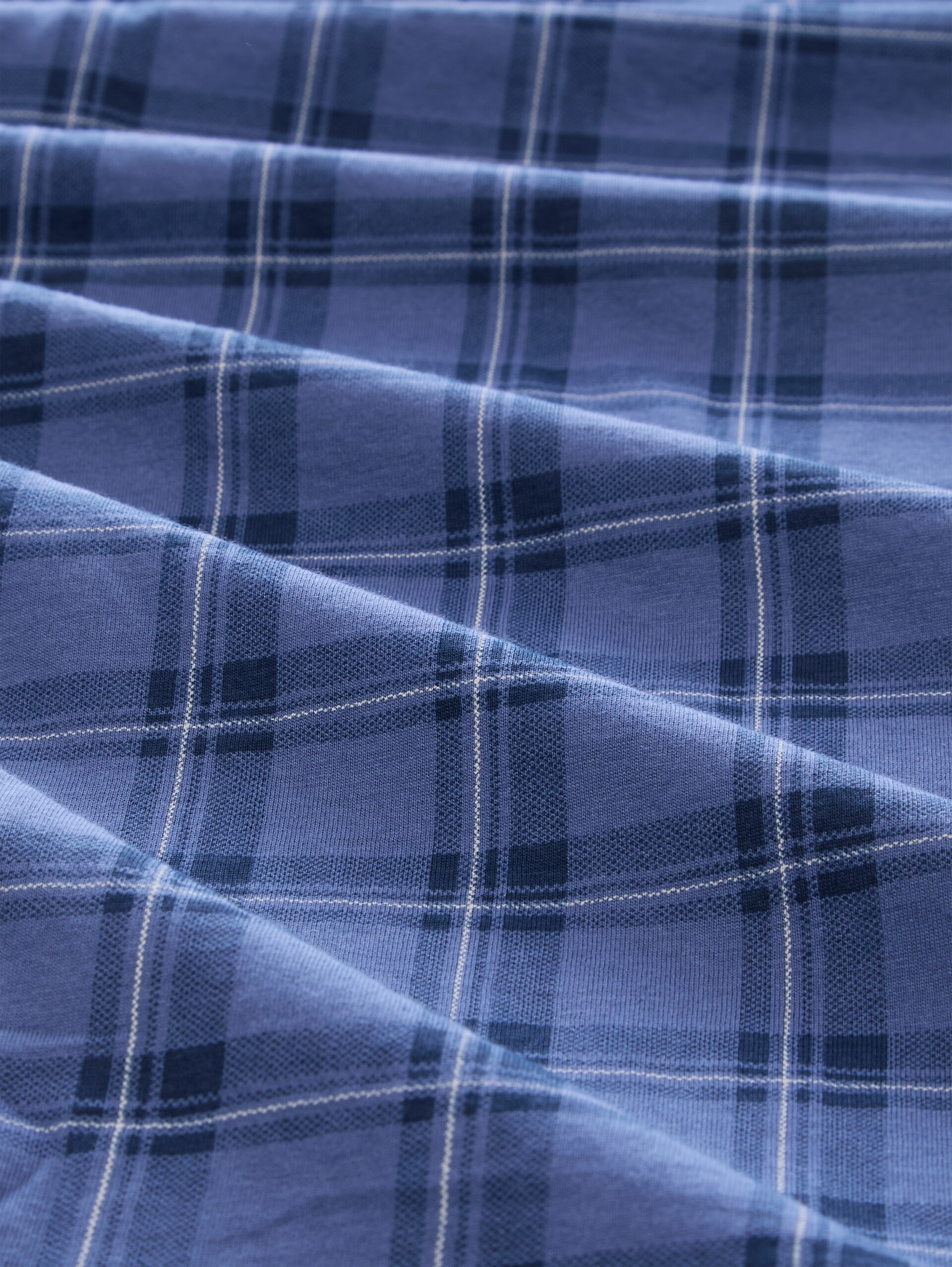 Pyjama-Set mit Karomuster - blue-medium-check - Material-Ansicht