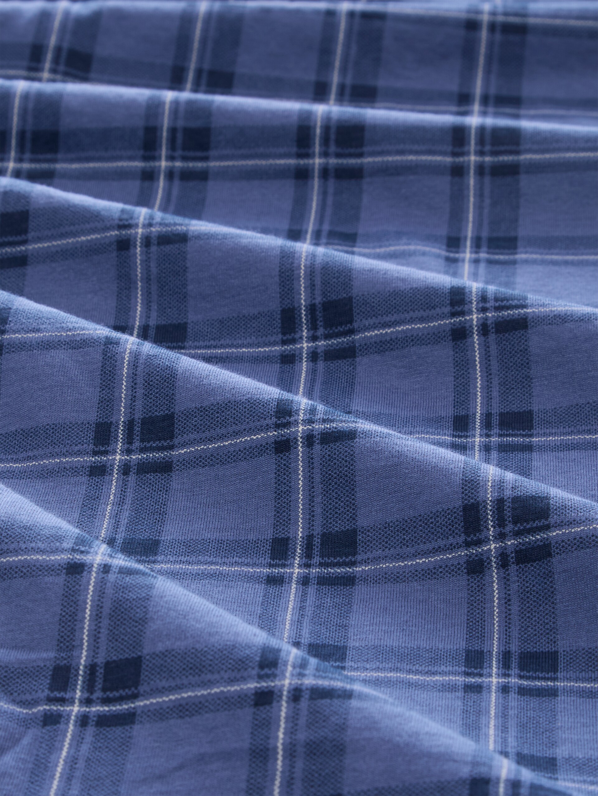 Pyjama-Set mit Karomuster - blue-medium-check - Material-Ansicht