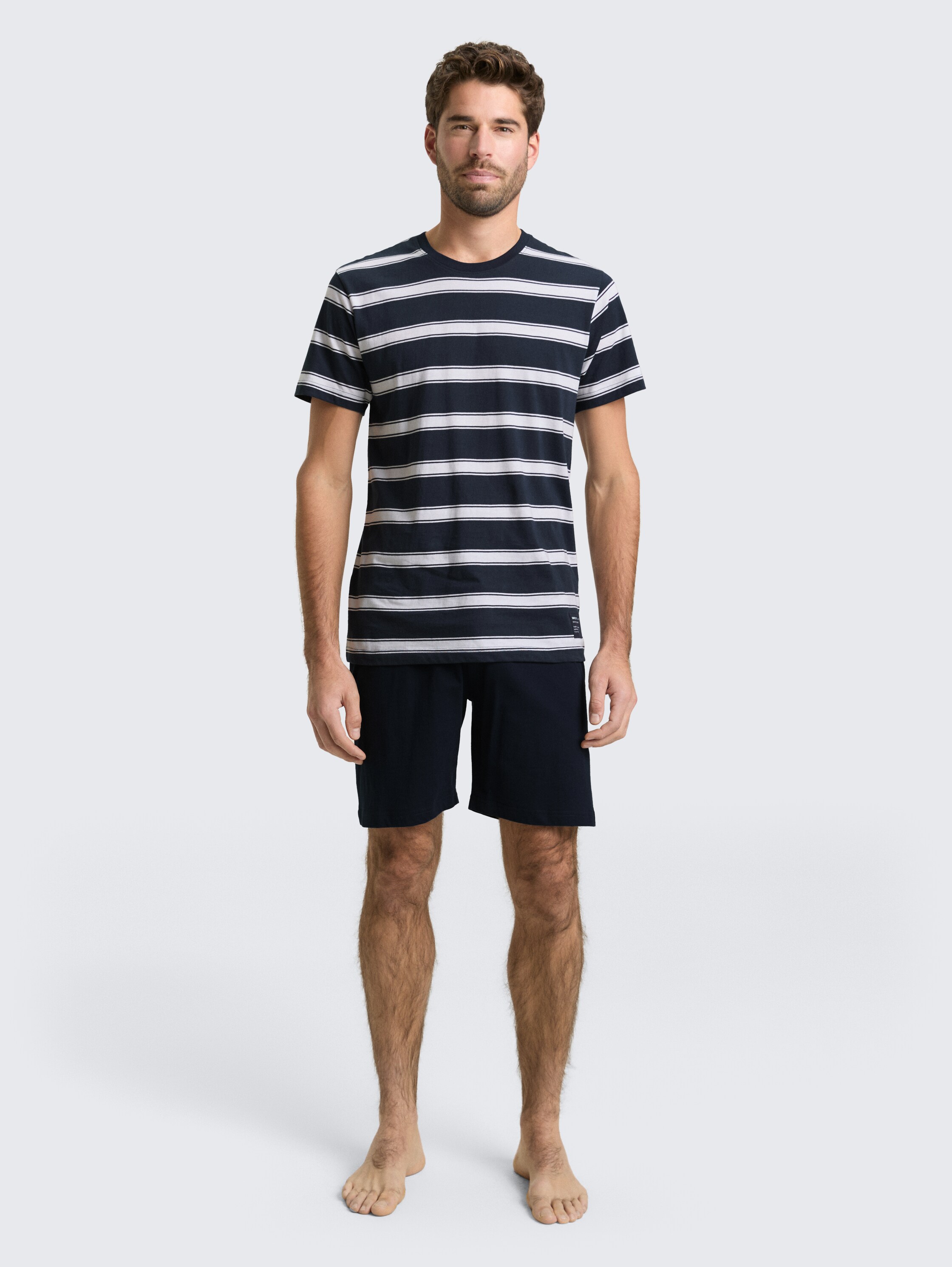 Pyjamaset met gestreept patroon - blue_stripe - 