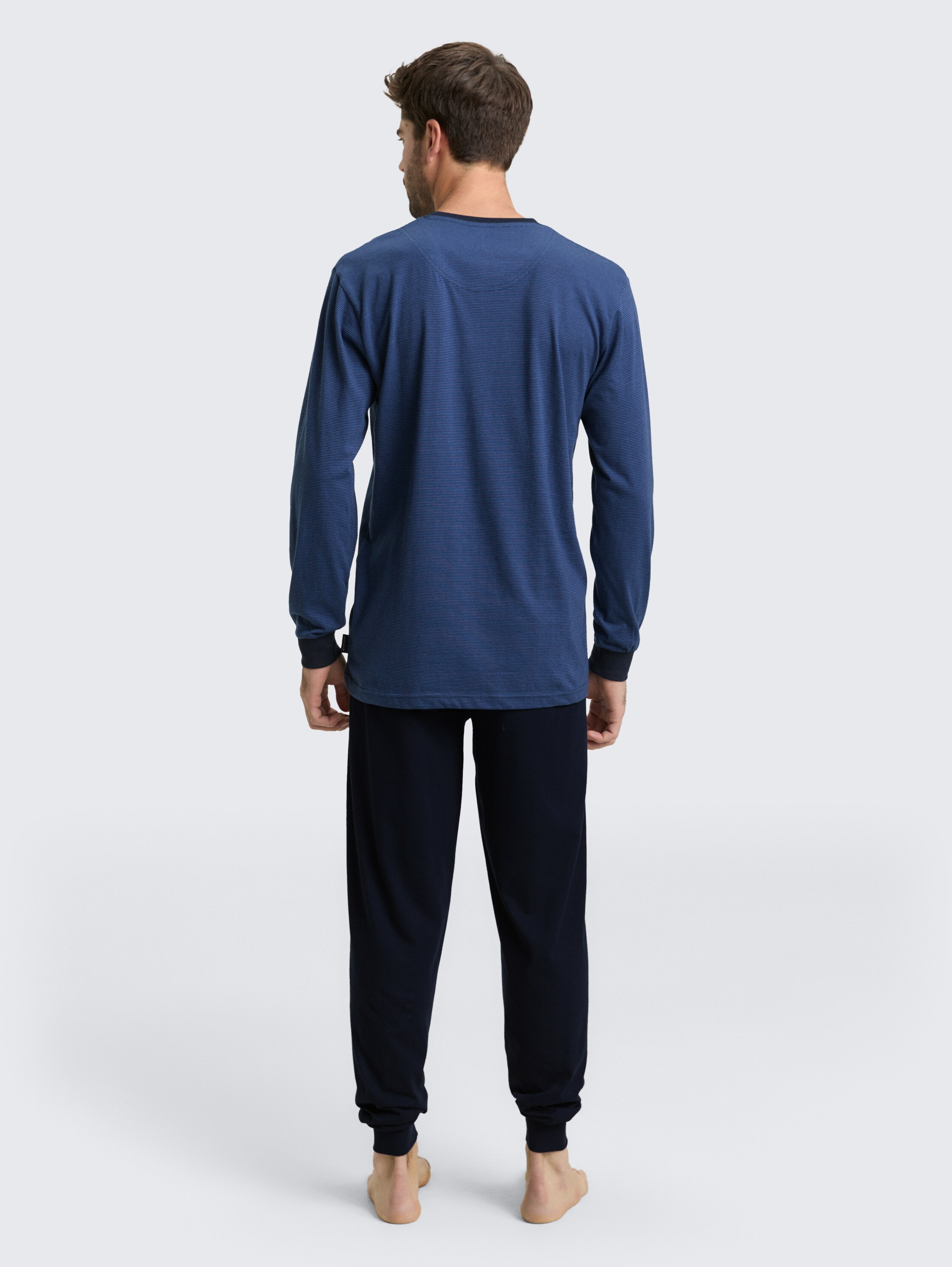 Pyjama-Set mit Streifenmuster - blue_stripe - 