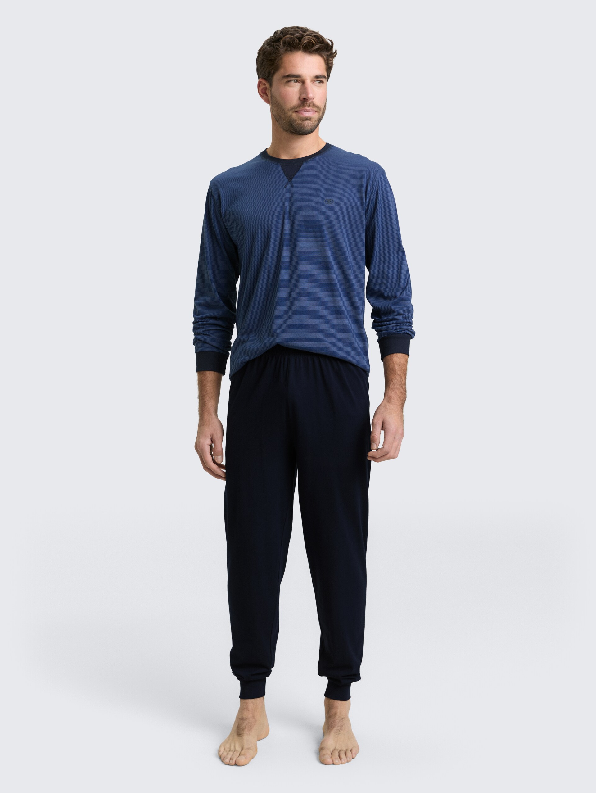 Pyjamaset met gestreept patroon - blue stripe