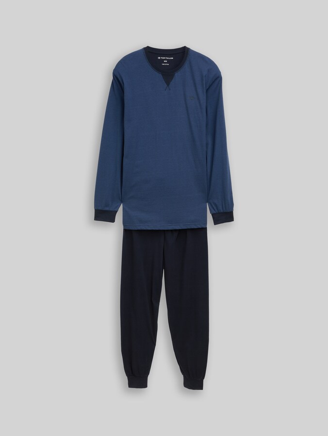 Katoenen pyjamaset door Men, blue stripe