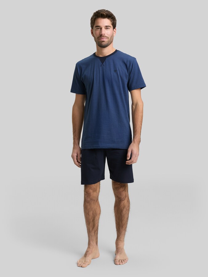 Pyjamaset van katoen door Men, blue stripe