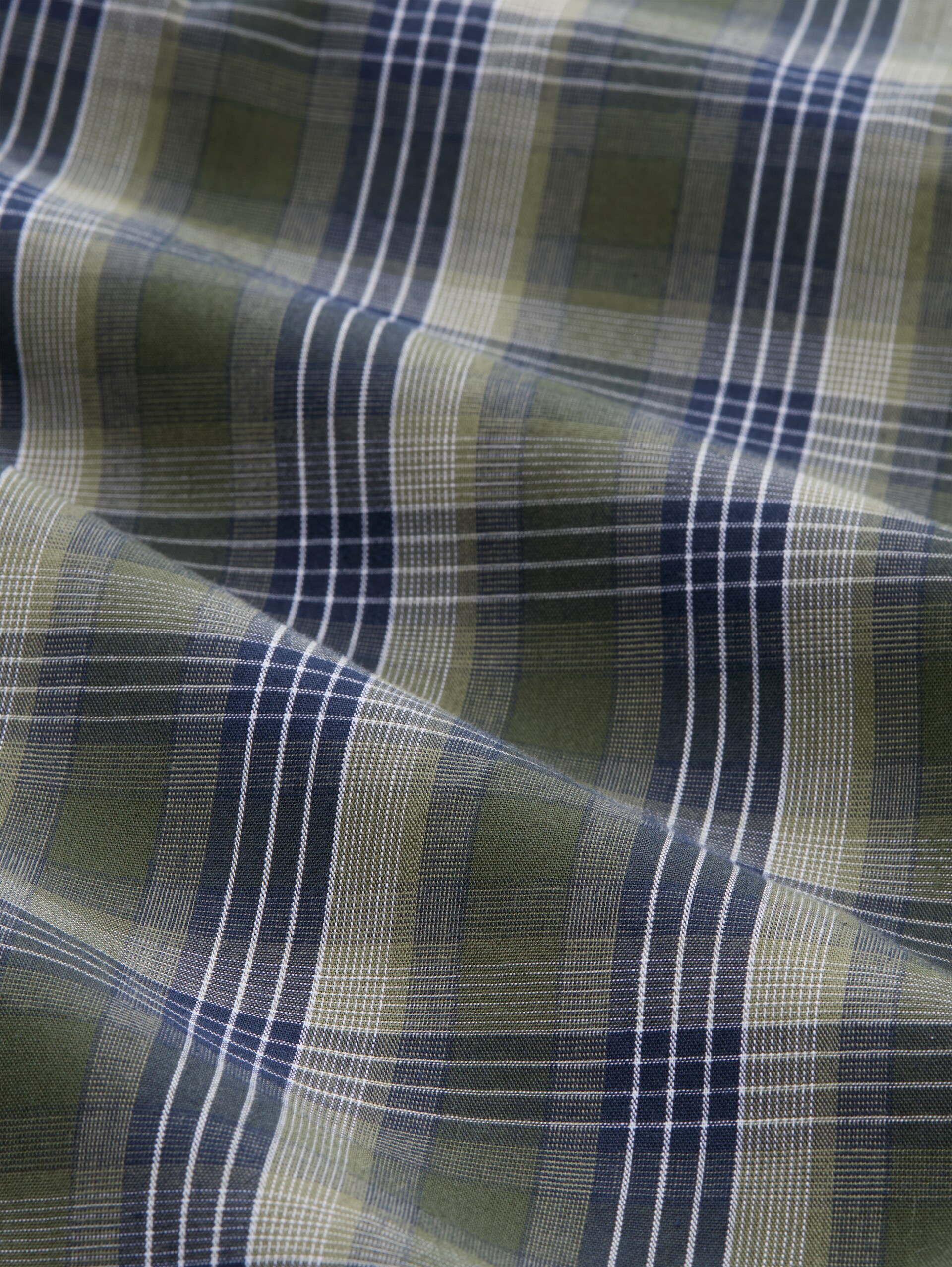 Pyjama broek van katoen - green-dark-check - Materiaalweergave