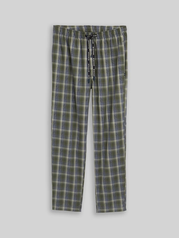 Pyjama-Hose aus Baumwolle von Men, green-dark-check