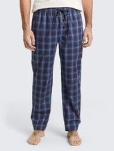 Pantalon de pyjama en coton - blue-dark-check - Vue de face du modèle