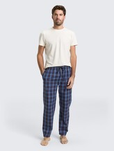 Pantalon de pyjama en coton - blue-dark-check