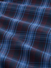 Pantalon de pyjama en coton - blue-dark-check - Vue de la matière