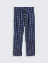 Pantalon de pyjama en coton - blue-dark-check - Vue de face du produit