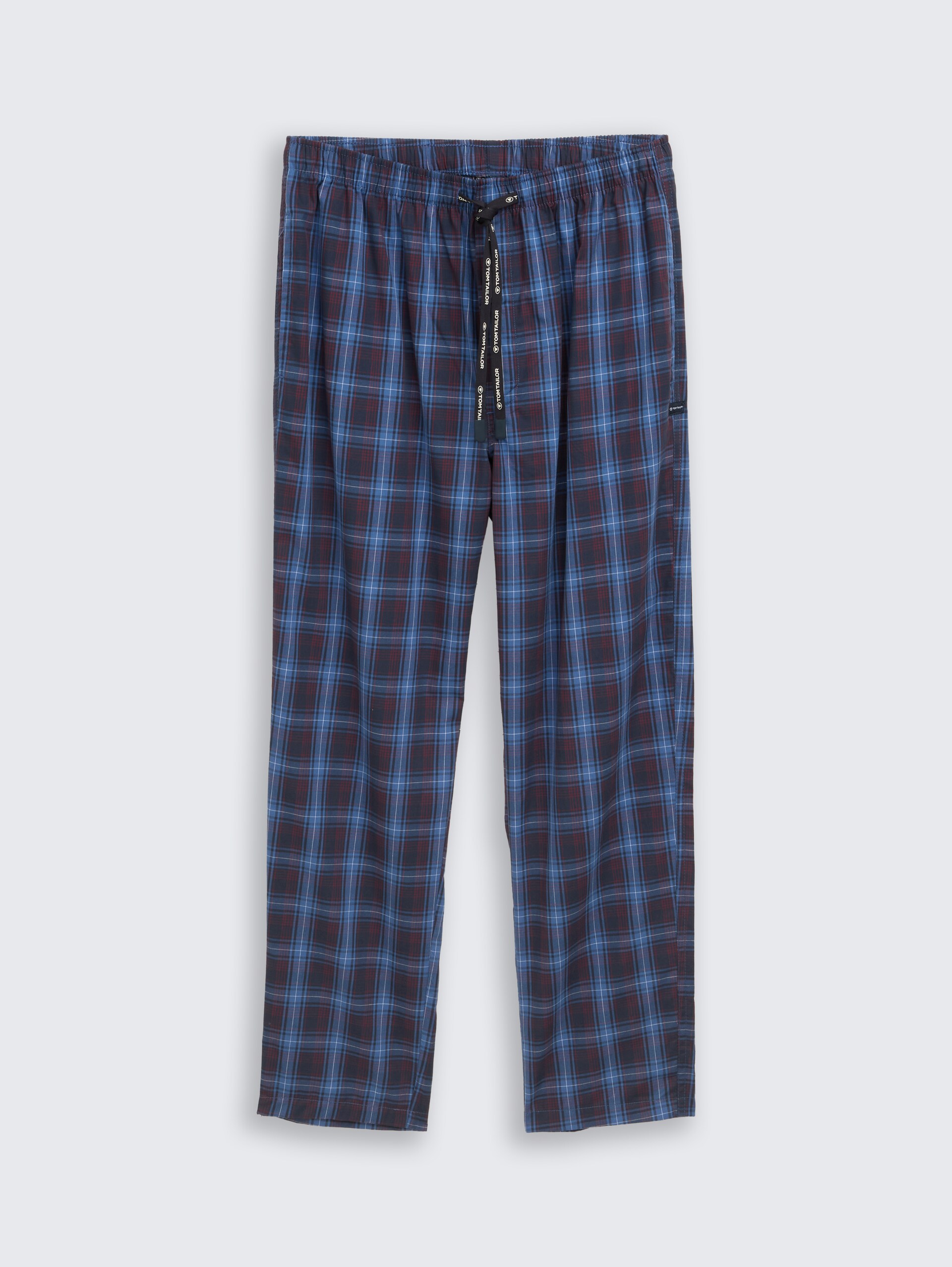 Pyjama broek van katoen - blue-dark-check - Product vooraanzicht