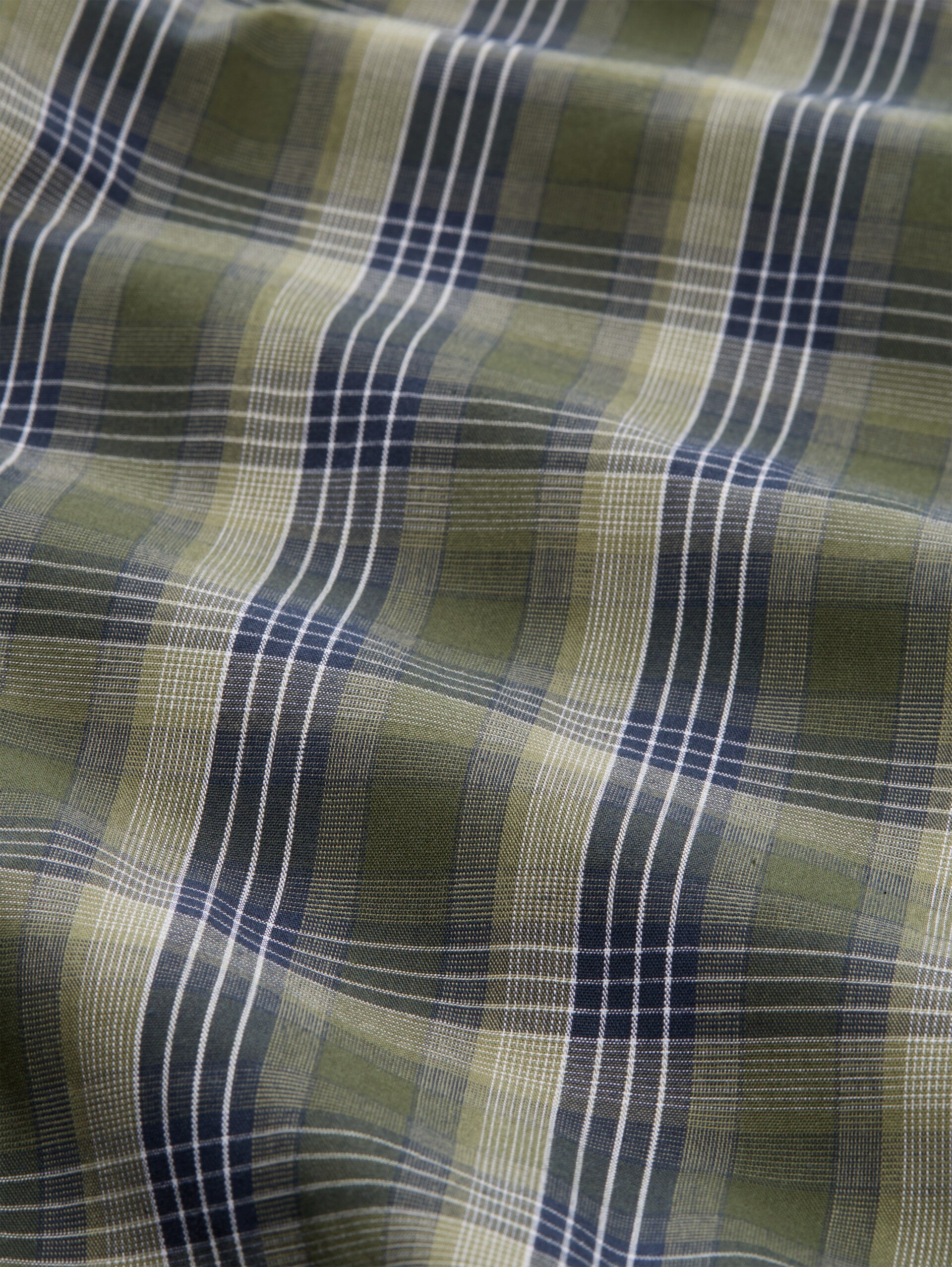 Boxershorts mit Karomuster - green-dark-check - Material-Ansicht
