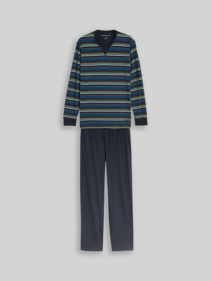 Pyjamaset met streepmotief door Men, blue stripe