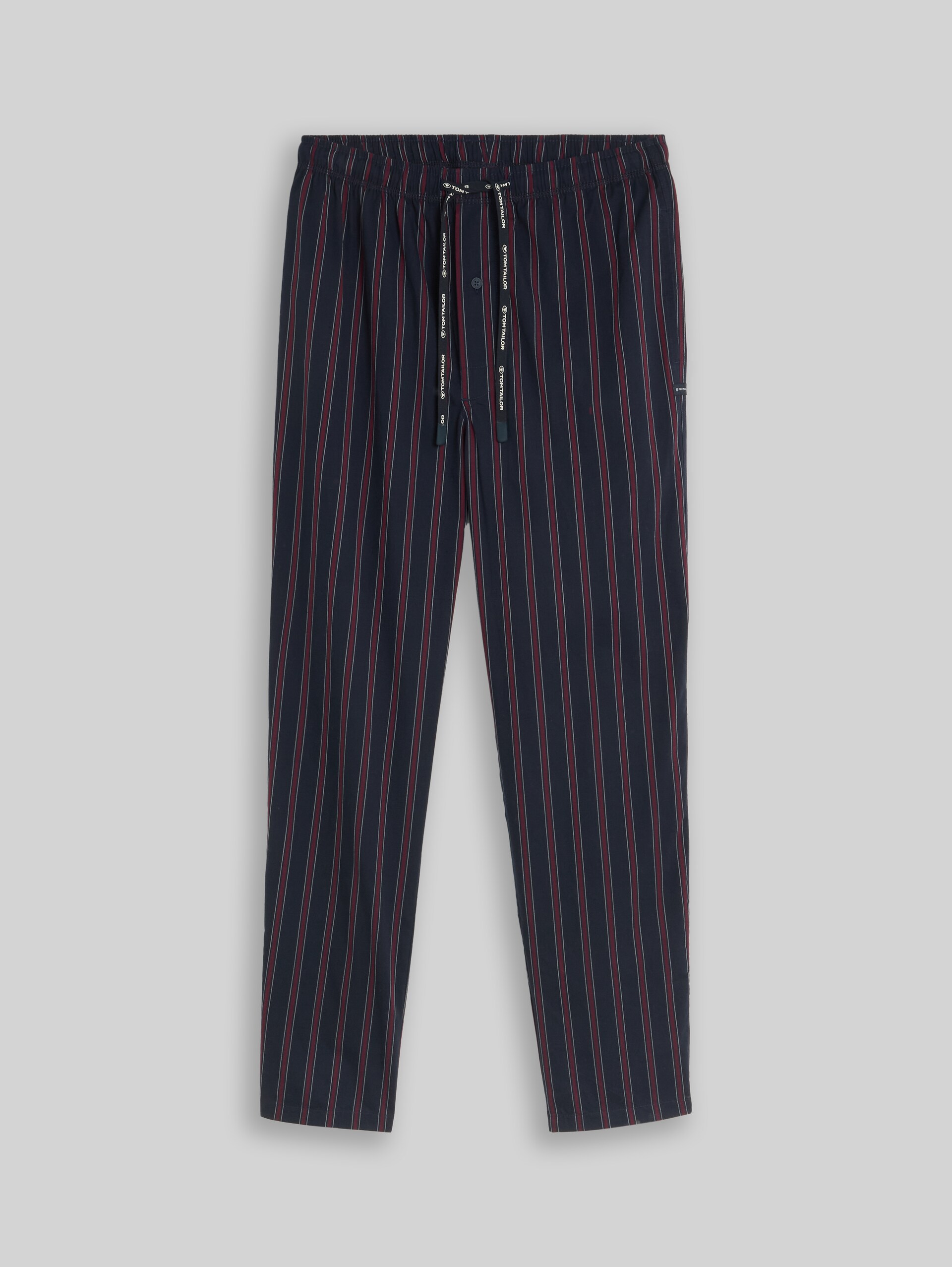 Pyjama-Hose aus Baumwolle - red-dark-stripes - Vorder-Produkt-Ansicht