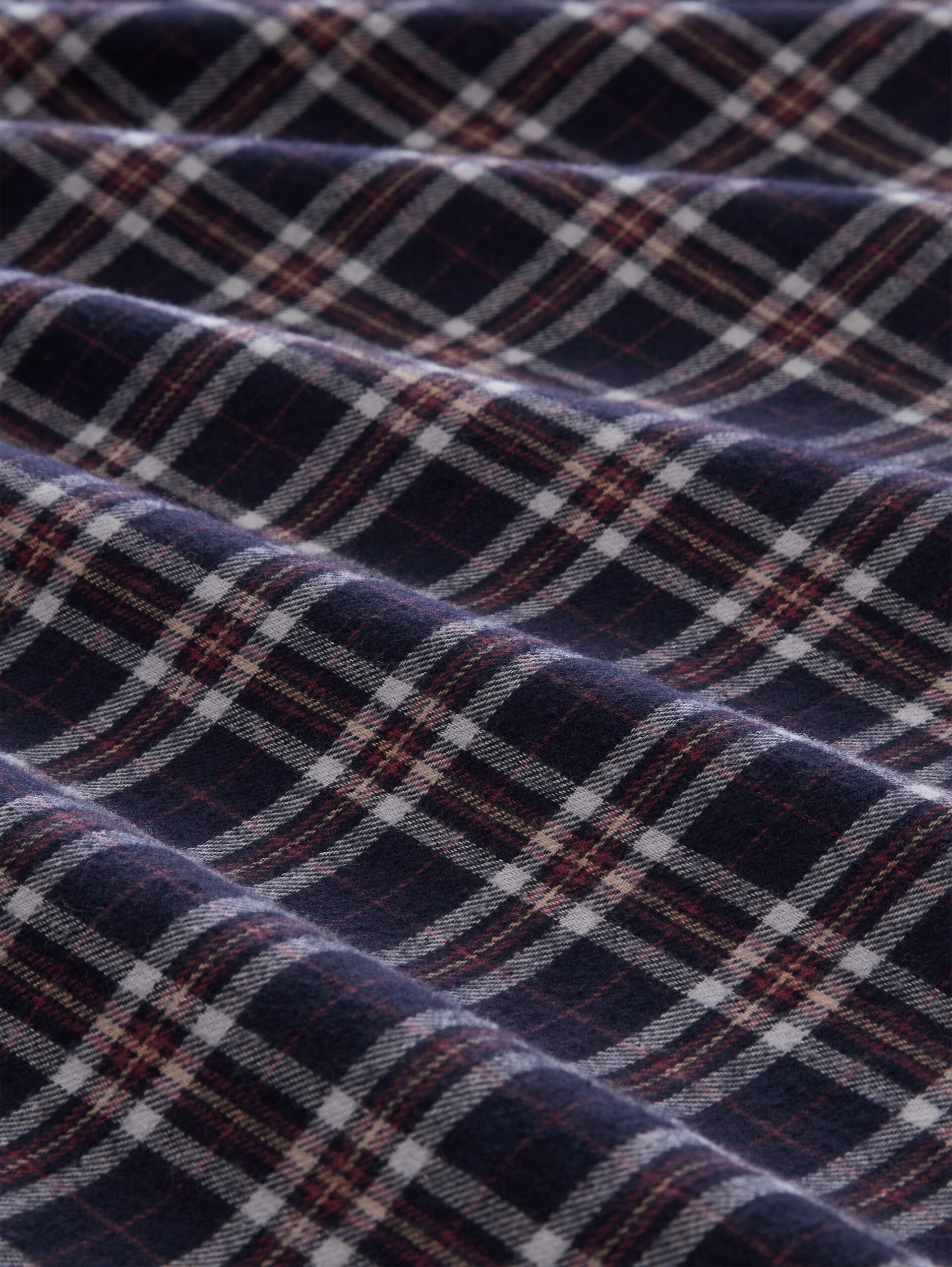 Pyjama-broek van katoen - blue-dark-check - Materiaalweergave