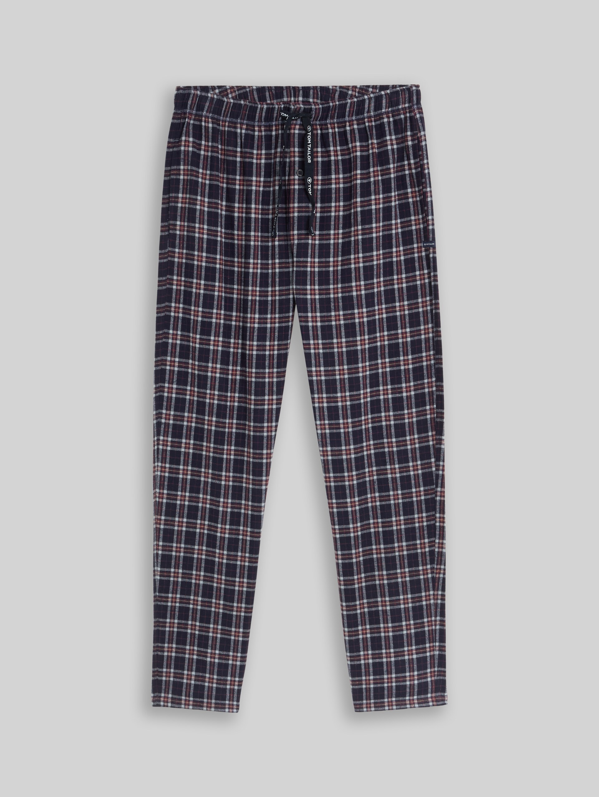 Pyjama-broek van katoen - blue-dark-check - Product vooraanzicht