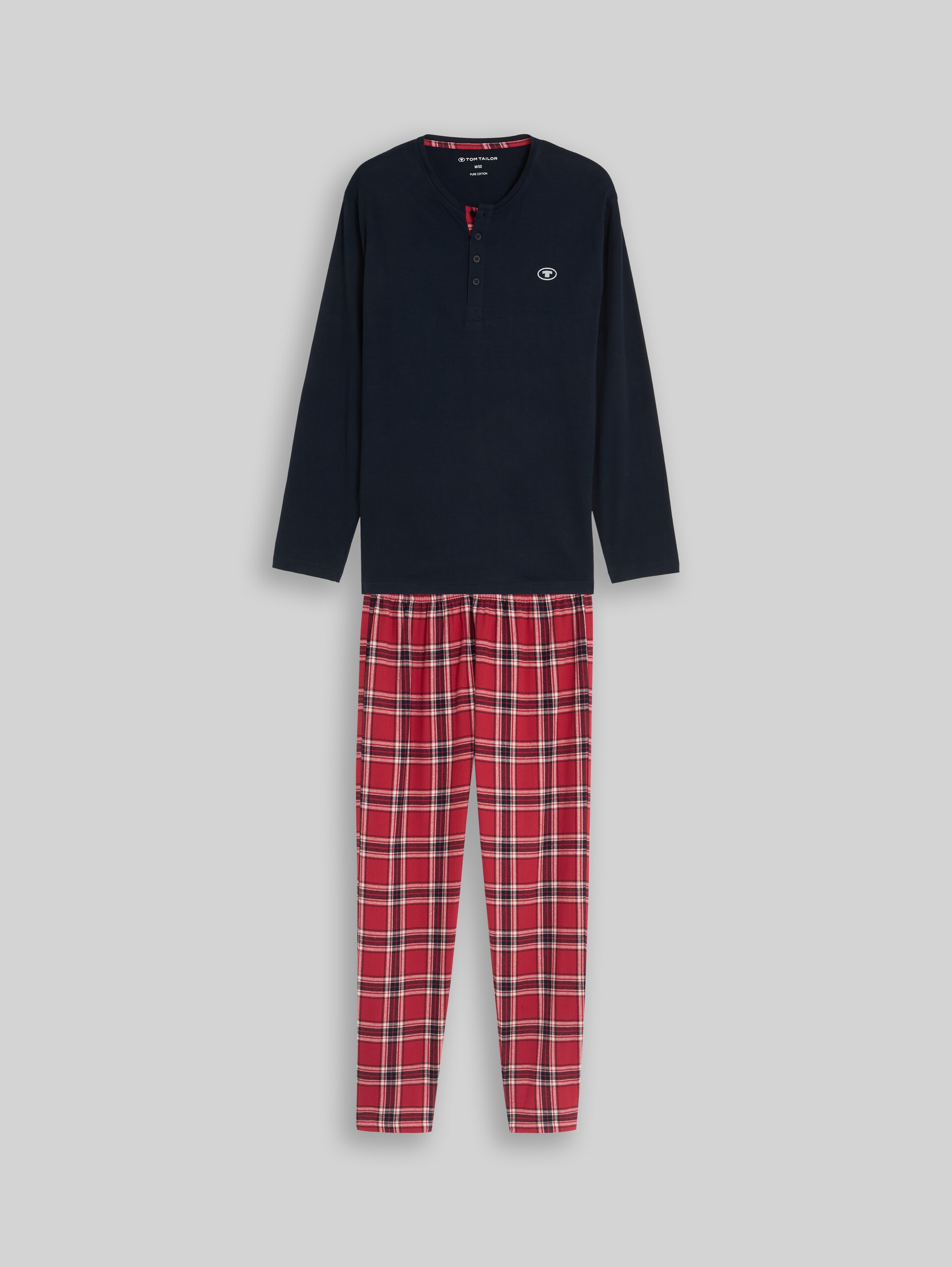 Pyjamaset met ruitjespatroon - red-medium-check - Product vooraanzicht