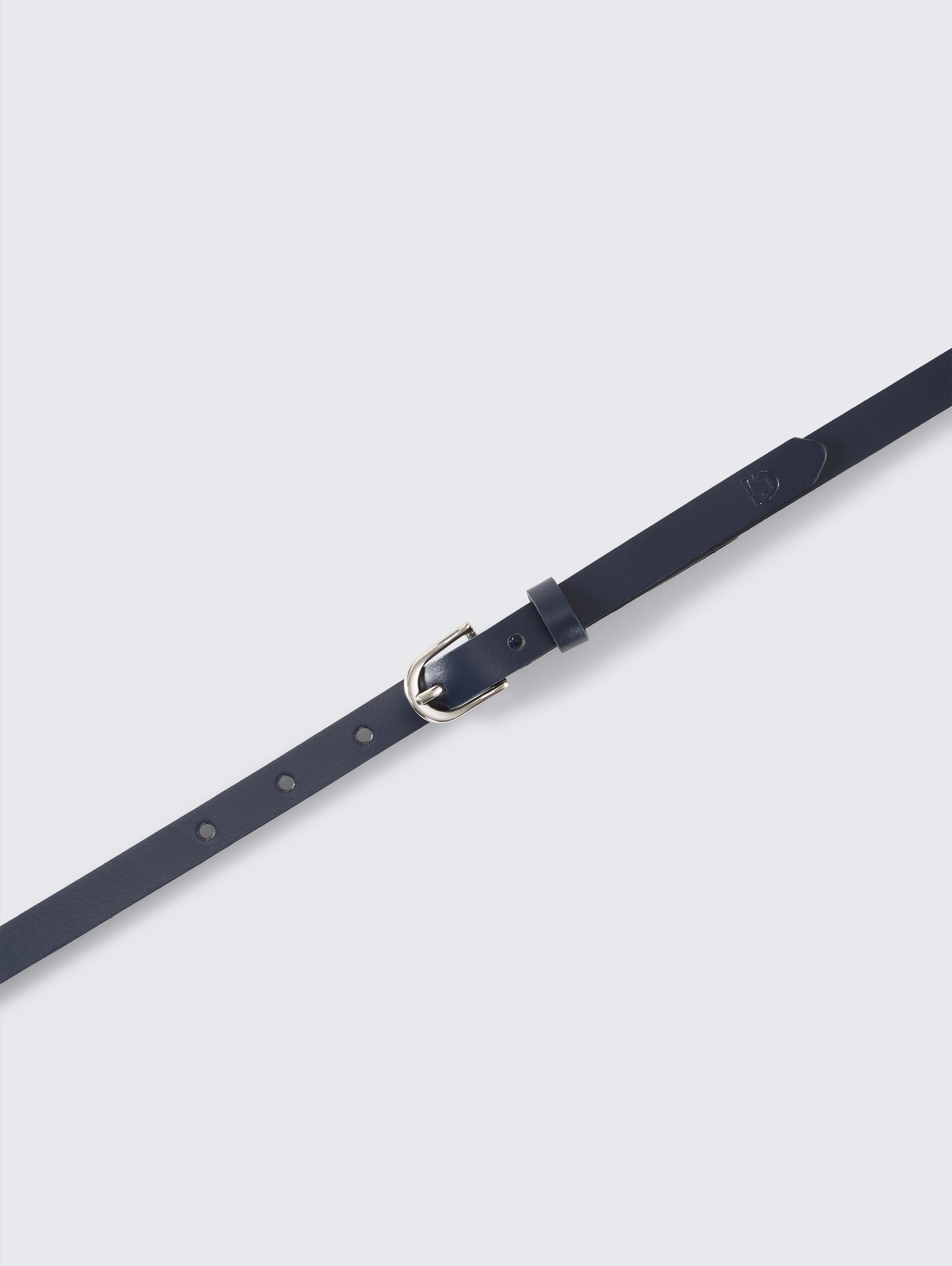 TTPAULA schmaler Ledergürtel mit abgerundeter Dornschließe - navy_uni -