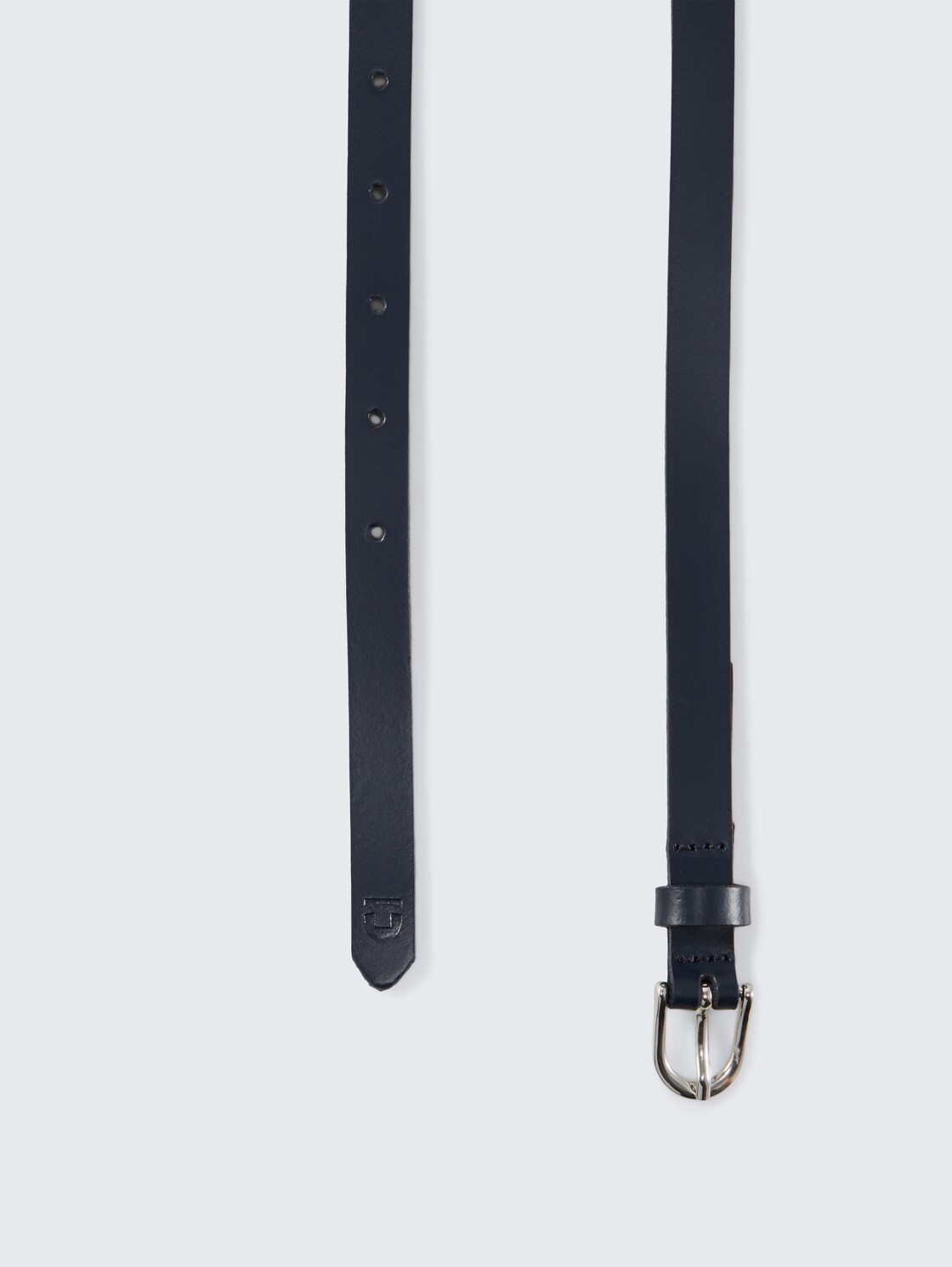 TTPAULA schmaler Ledergürtel mit abgerundeter Dornschließe - navy uni - Produkt-Ansicht von oben 