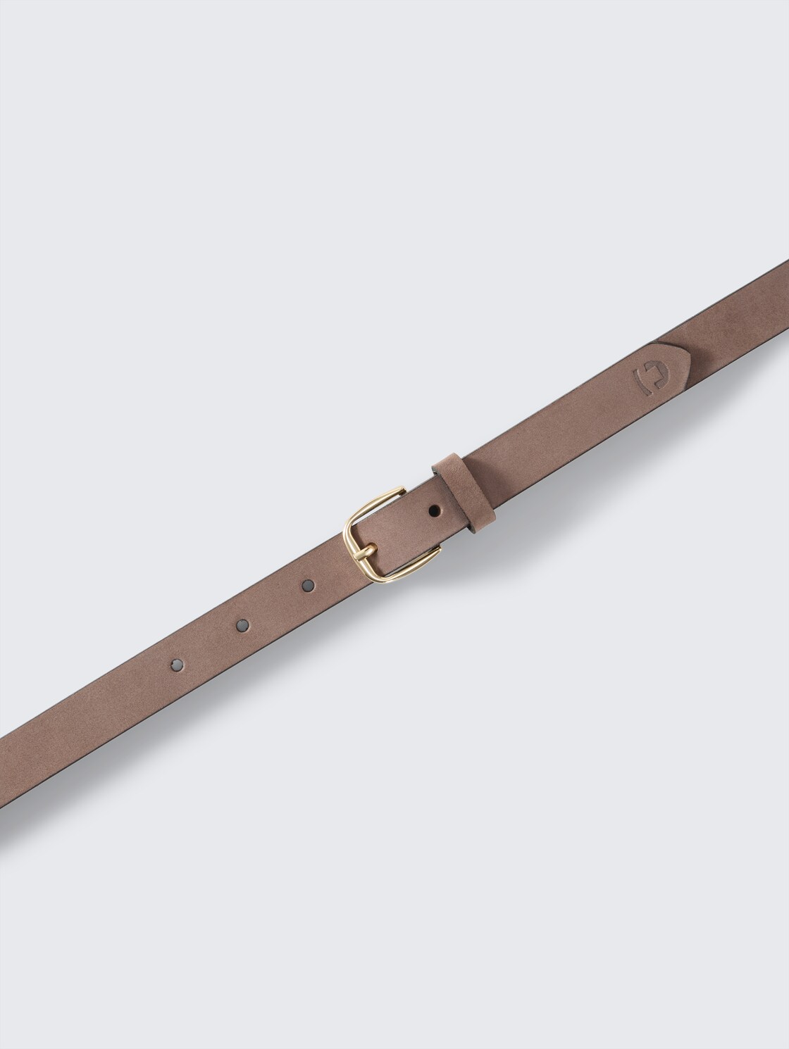 TTMEGHAN schmaler Ledergürtel mit abgerundeter Dornschließe - brown uni - Produkt-Ansicht von oben 