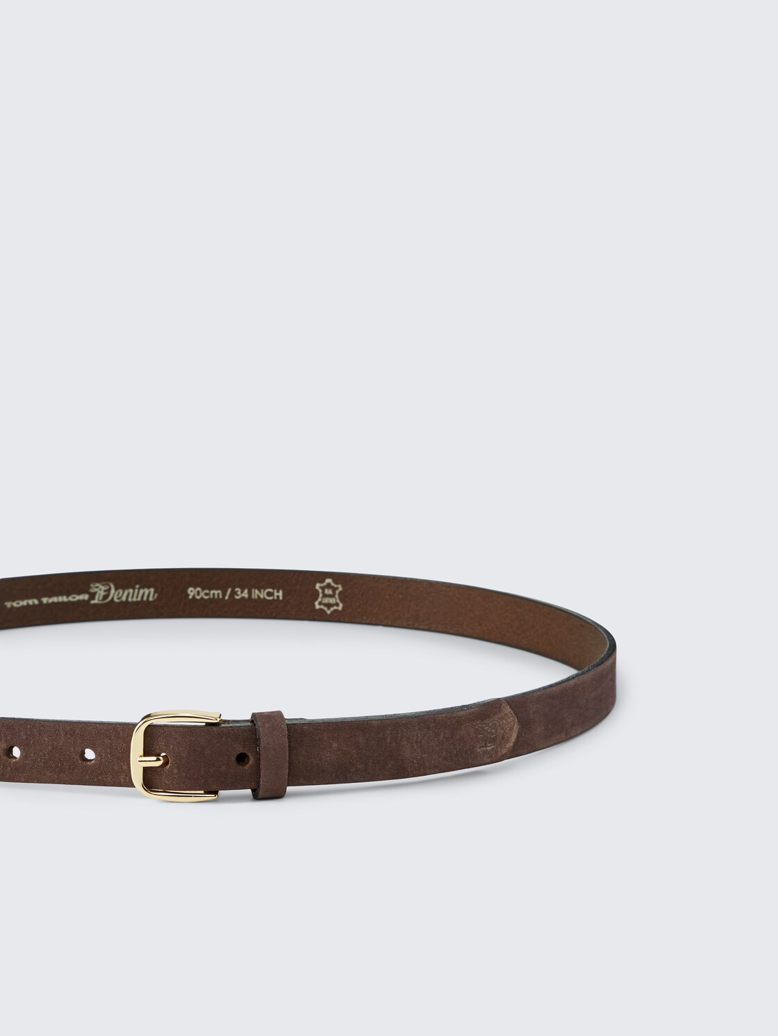 TTMEGHAN schmaler Ledergürtel mit abgerundeter Dornschließe - brown uni - Produkt-Ansicht von oben 