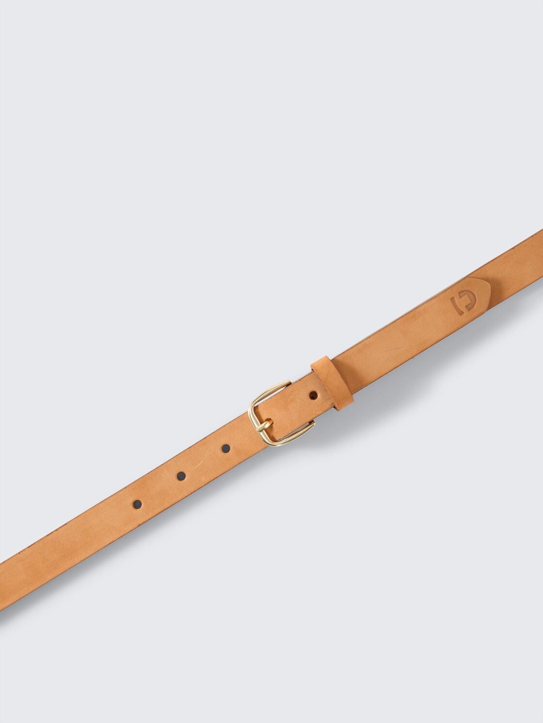 TTMEGHAN schmaler Ledergürtel mit abgerundeter Dornschließe - light cognac - Produkt-Ansicht von oben 