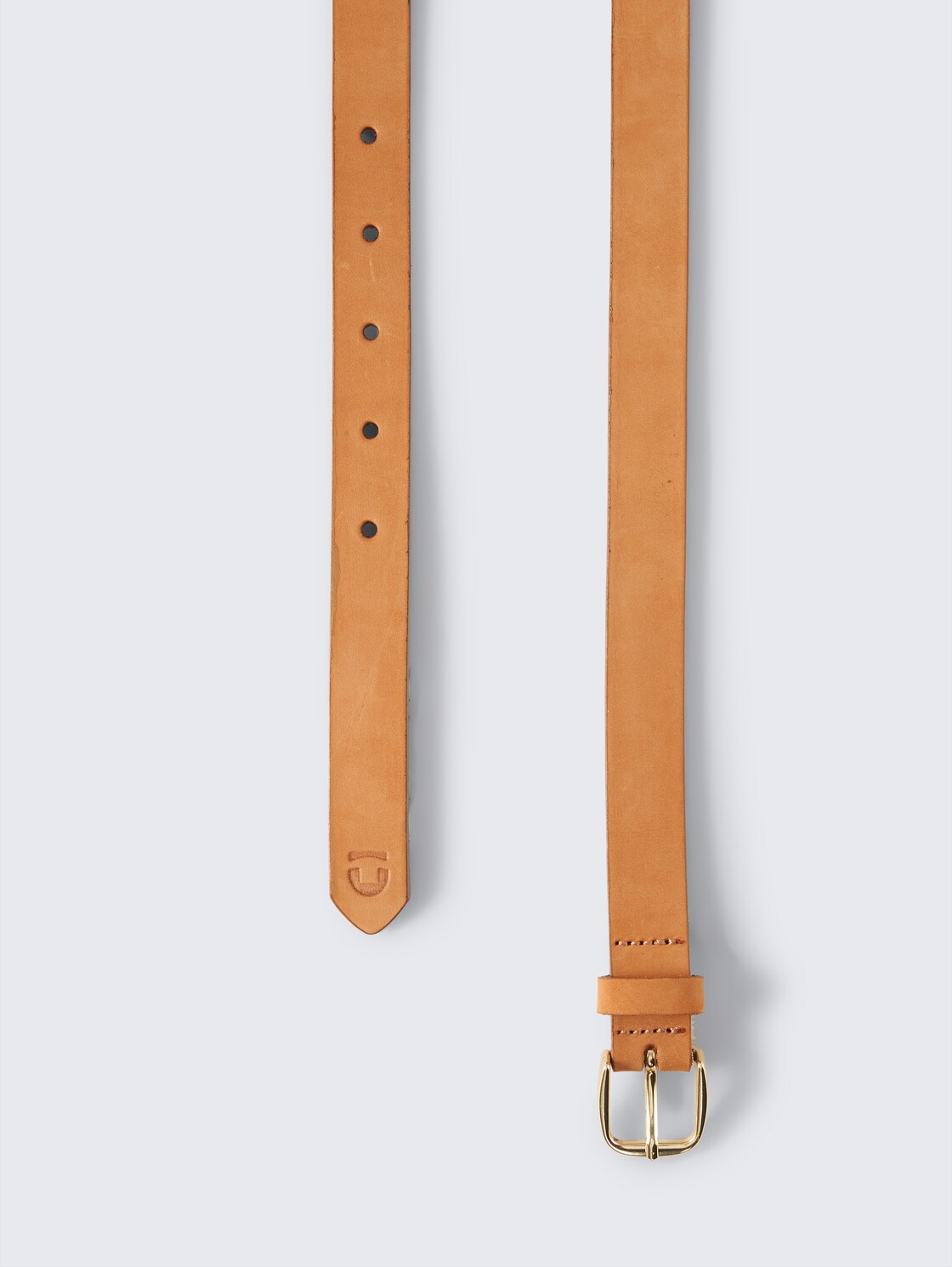 TTMEGHAN schmaler Ledergürtel mit abgerundeter Dornschließe - light cognac - Produkt-Ansicht von oben 