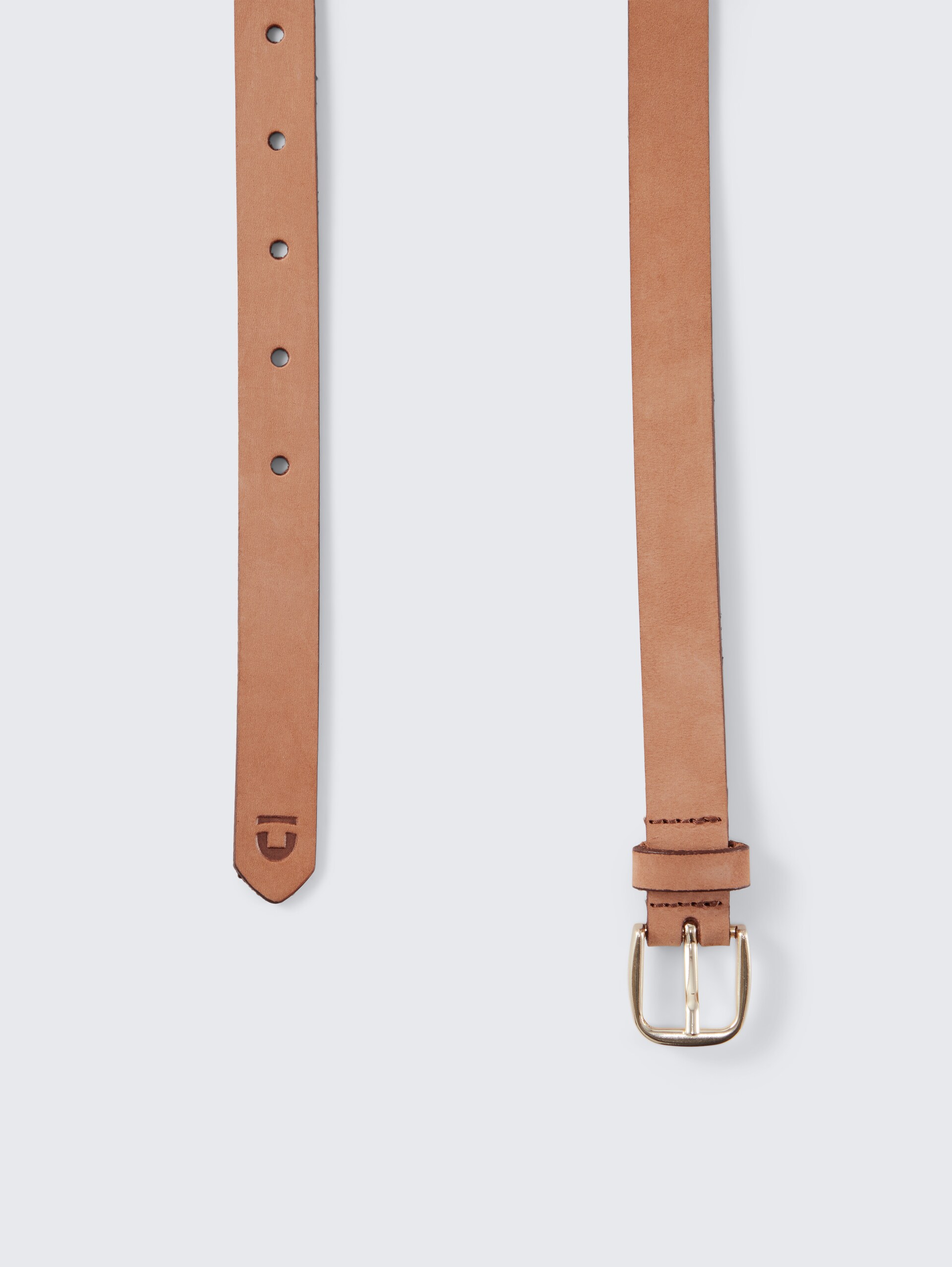 TTMEGHAN schmaler Ledergürtel mit abgerundeter Dornschließe - light brown uni - Produkt-Ansicht von oben 