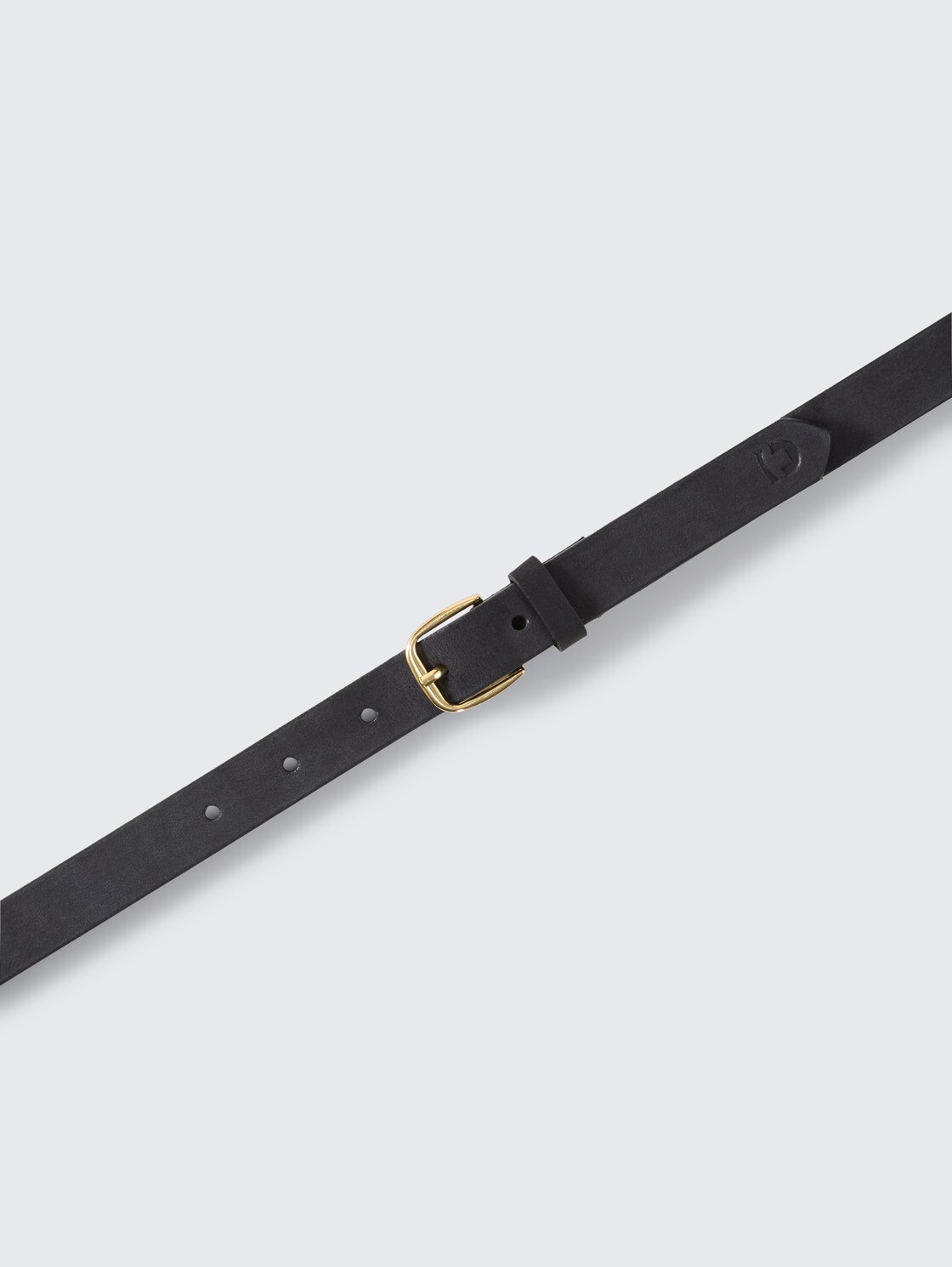TTMEGHAN schmaler Ledergürtel mit abgerundeter Dornschließe - black uni - Produkt-Ansicht von oben 